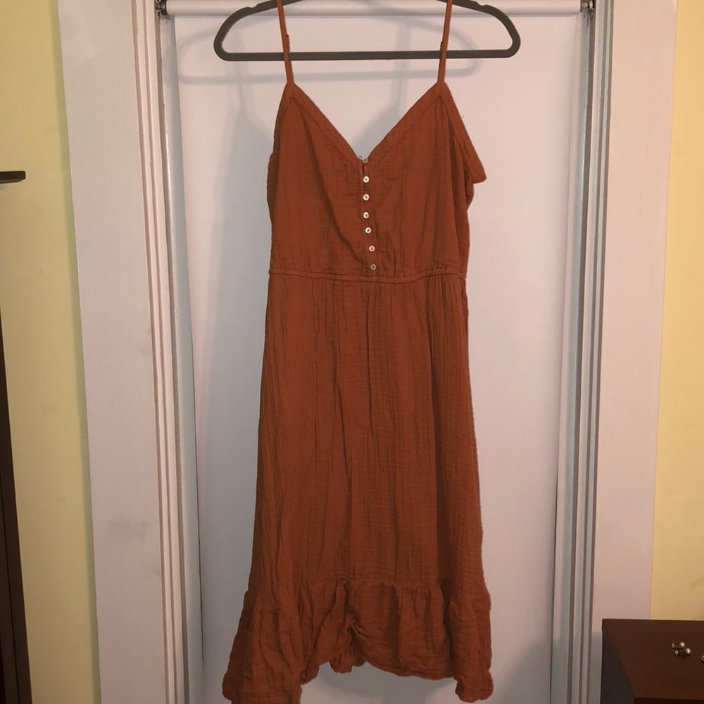 Orange Midi Dress